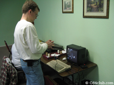 Gregory playing Gyruss on his C64C - Commodore Computer Club