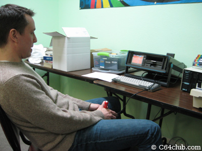 Gregory playing Grid Runner SX-64 - Commodore Computer Club