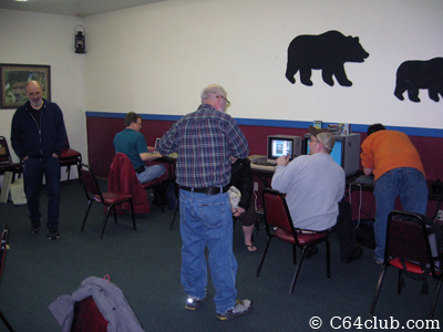 Socializing at the meeting - Commodore Computer Club