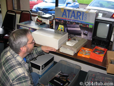 Tom checking out the Commodore Marketplace - Commodore Computer Club