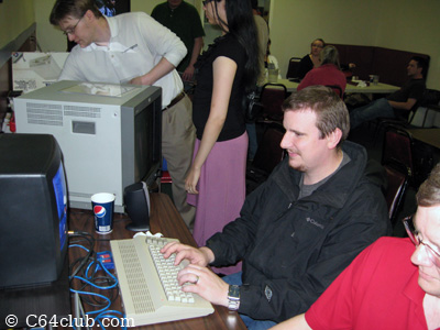 Nick having some fun on the C64c - Commodore Computer Club