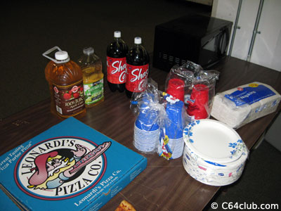 Tasty pizza, soda and various juice drinks - Living Computer Museum - Commodore Computer Club
