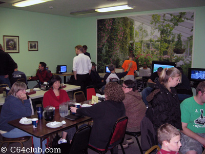 Socializing at the meeting - Commodore Computer Club