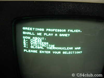 Greetings Professor Falken - Commodore Computer Club
