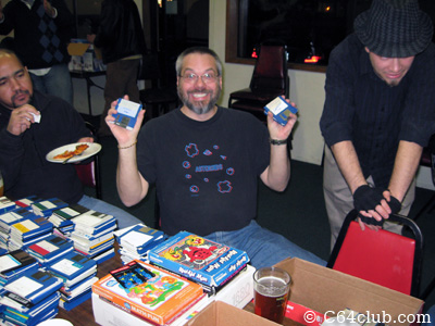 Tom excited with his favorite Amiga 500 game disks - Commodore Computer Club