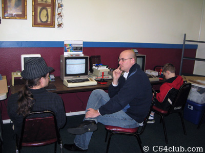 Jesse and AEric socializing - Commodore Computer Club